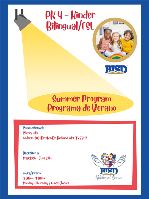 Flyer for summer program June 2024